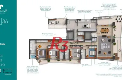 Apartamento à venda, 315 m² por r$ 5.300.000,00 - gonzaga - santos/sp