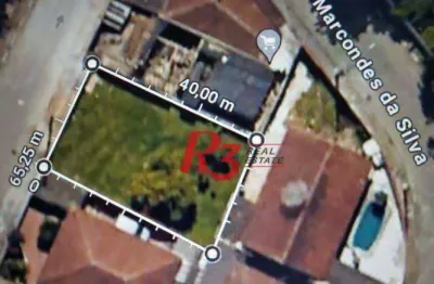 Terreno à venda, 240 m² por r$ 480.000,00 - vila cascatinha - são vicente/sp