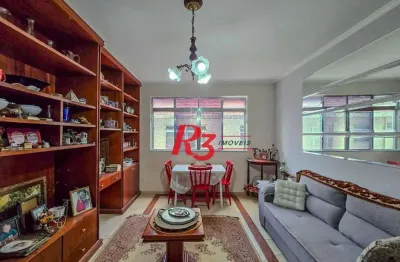 Apartamento com 2 dormitórios à venda, 100 m² por r$ 730.000,00 - boqueirão - santos/sp