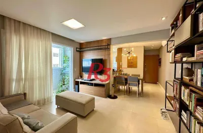 Apartamento com 2 dormitórios à venda, 82 m² por r$ 990.000,00 - gonzaga - santos/sp