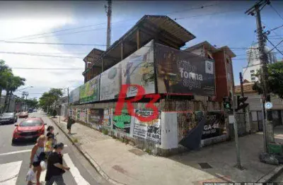 Terreno para alugar, 420 m² por r$ 28.000,01/mês - aparecida - santos/sp