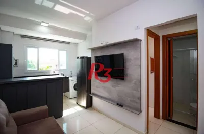 Apartamento com 1 dormitório à venda, 27 m² por r$ 340.000,00 - macuco - santos/sp