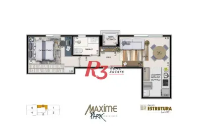 Apartamento à venda, 44 m² por r$ 617.100,00 - ponta da praia - santos/sp
