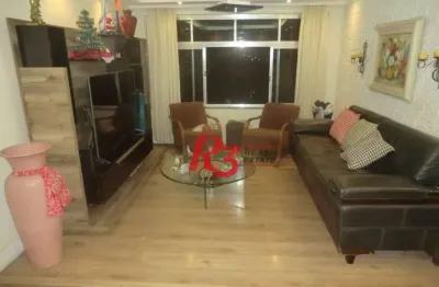 Apartamento com 3 dormitórios à venda, 128 m² - aparecida - santos/sp