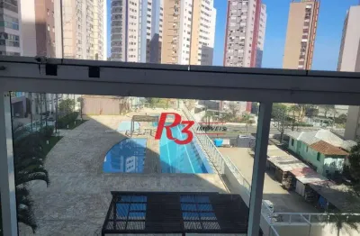 Apartamento com 3 dormitórios para alugar, 97 m² por r$ 6.000,00/mês - josé menino - santos/sp