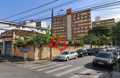 Terreno para alugar, 550 m² por r$ 15.000,00/mês - encruzilhada - santos/sp
