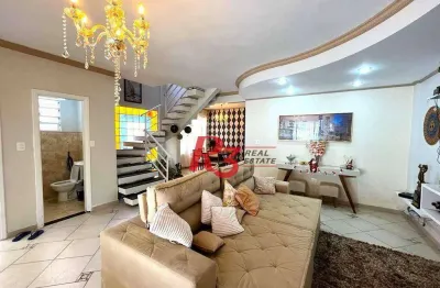 Casa com 5 dormitórios à venda, 208 m² por r$ 2.140.000,00 - campo grande - santos/sp