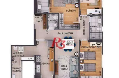Apartamento à venda, 146 m² por r$ 1.912.900,00 - aparecida - santos/sp