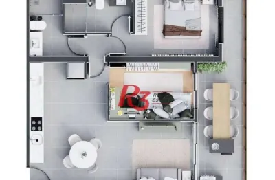 Apartamento à venda, 75 m² por r$ 1.066.420,00 - josé menino - santos/sp