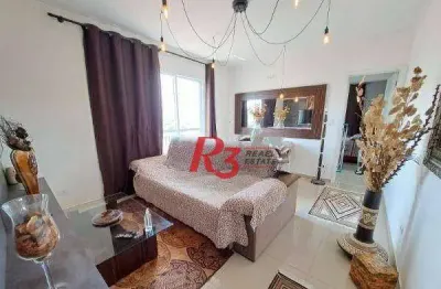 Apartamento com 1 dormitório à venda, 60 m² por r$ 430.000,00 - vila matias - santos/sp