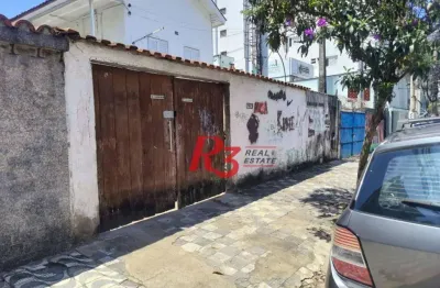 Terreno à venda, 450 m² por r$ 3.200.000,00 - boqueirão - santos/sp