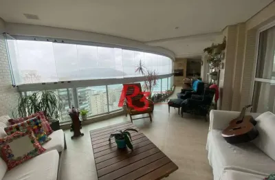 Apartamento à venda, 205 m² por r$ 3.200.000,00 - embaré - santos/sp