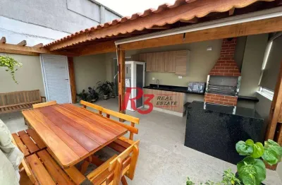 Cobertura à venda, 240 m² por r$ 1.370.000,00 - embaré - santos/sp