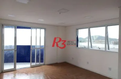 Sala para alugar, 38 m² por r$ 3.200,00/mês - ponta da praia - santos/sp