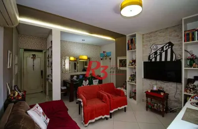 Apartamento à venda, 146 m² por r$ 749.000,00 - gonzaga - santos/sp