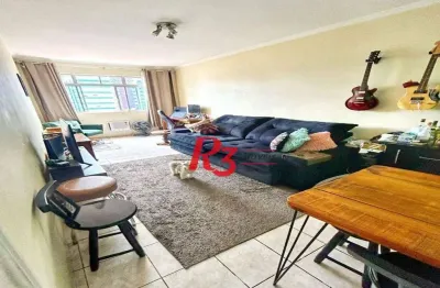 Apartamento com 1 dormitório para alugar, 60 m² por R$ 3.100,00/mês - Pompéia - Santos/SP