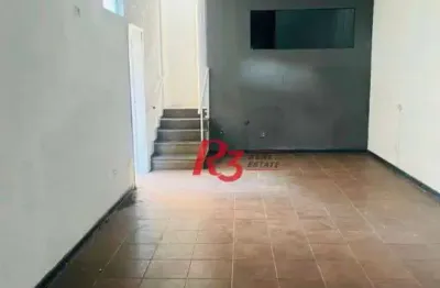 Loja para alugar, 80 m² por r$ 6.500,00/mês - macuco - santos/sp
