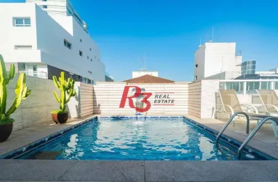 Cobertura com 3 dormitórios à venda, 194 m² por r$ 1.300.000,00 - aparecida - santos/sp
