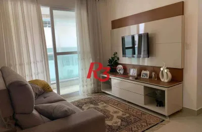Apartamento com 2 dormitórios para alugar, 72 m² por r$ 5.000,02/mês - embaré - santos/sp