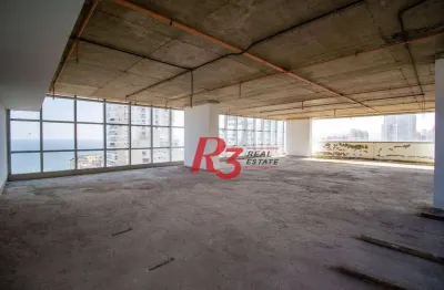 Andar corporativo para alugar, 334 m² por r$ 35.000,00/mês - aparecida - santos/sp