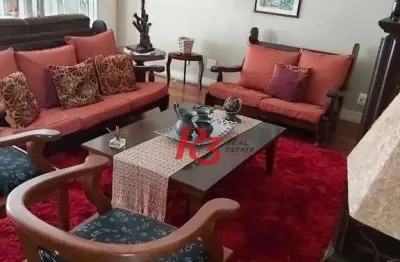 Apartamento à venda, 301 m² por r$ 1.800.000,00 - boqueirão - santos/sp