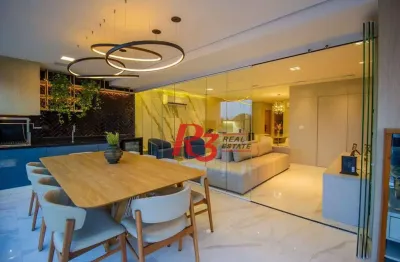 Apartamento à venda, 177 m² por r$ 3.030.000,00 - vila rica - santos/sp