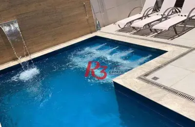 Sobrado com 4 dormitórios, 350 m² - venda por R$ 3.400.000,00 ou aluguel por R$ 30.600,00/mês - Pompéia - Santos/SP