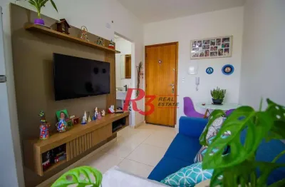 Apartamento com 1 dormitório à venda, 27 m² por r$ 330.000,00 - macuco - santos/sp
