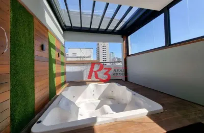 Penthouse à venda, 158 m² por r$ 1.810.000,00 - pompéia - santos/sp