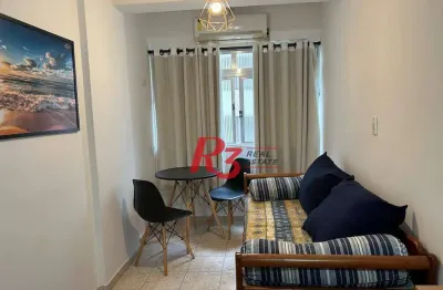 Apartamento com 1 dormitório para alugar, 40 m² por r$ 3.000,02/mês - ponta da praia - santos/sp