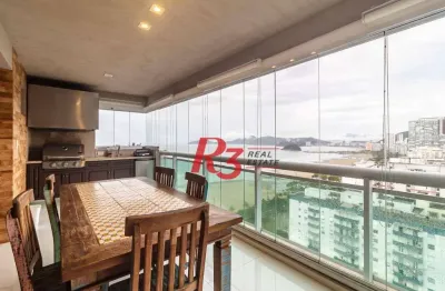Apartamento à venda, 360 m² por r$ 7.800.000,00 - gonzaga - santos/sp