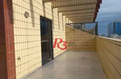 Cobertura com 1 dormitório à venda, 166 m² por r$ 979.000,00 - aparecida - santos/sp