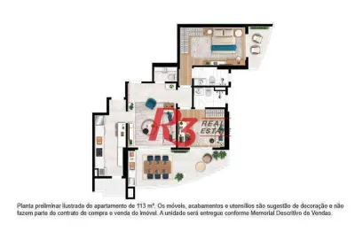 Apartamento à venda, 113 m² por r$ 1.479.000,00 - ponta da praia - santos/sp