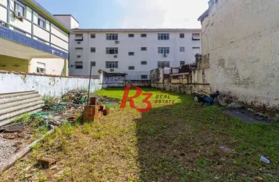 Terreno à venda, 300 m² por r$ 3.000.000,00 - gonzaga - santos/sp