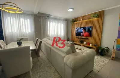 Village com 3 dormitórios à venda, 125 m² por r$ 789.000,00 - marapé - santos/sp