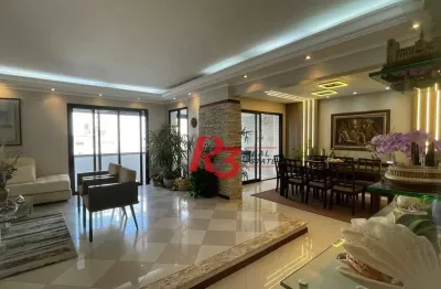 Apartamento à venda, 200 m² por r$ 2.350.000,00 - embaré - santos/sp