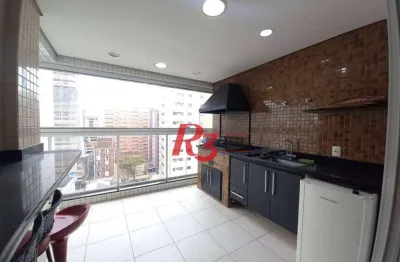 Apartamento com 3 dormitórios à venda, 125 m² por r$ 1.850.000,00 - embaré - santos/sp