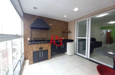 Apartamento com 3 dormitórios à venda, 125 m² por r$ 1.850.000,00 - embaré - santos/sp