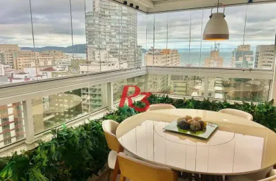 Apartamento à venda, 220 m² por r$ 3.180.000,00 - pompéia - santos/sp