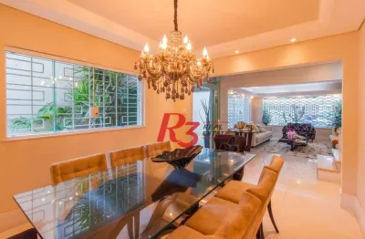 Sobrado com 3 dormitórios para alugar, 320 m² por r$ 16.902,00/mês - gonzaga - santos/sp