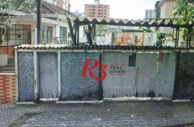 Terreno à venda, 240 m² por r$ 870.000,00 - embaré - santos/sp