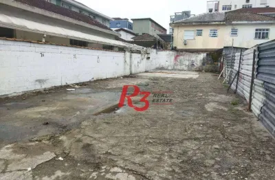 Terreno, 332 m² - venda por r$ 1.250.000,00 ou aluguel por r$ 4.500,01/mês - campo grande - santos/sp