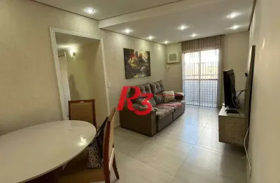 Apartamento com 2 dormitórios para alugar, 68 m² por r$ 4.200,01/mês - boqueirão - santos/sp