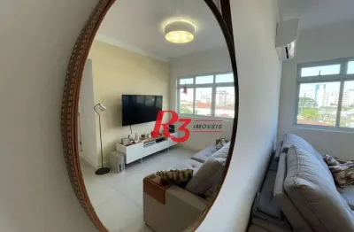 Apartamento à venda, 70 m² por r$ 580.000,00 - marapé - santos/sp