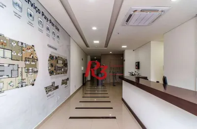 Sala para alugar, 36 m² por r$ 3.050,00/mês - ponta da praia - santos/sp