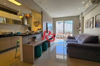 Apartamento com 2 dormitórios à venda, 85 m² por r$ 929.000,00 - marapé - santos/sp