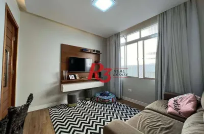 Apartamento à venda, 77 m² por r$ 370.000,00 - aparecida - santos/sp