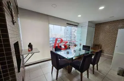 Apartamento com 3 dormitórios à venda, 87 m² por R$ 1.200.000,00 - Pompéia - Santos/SP