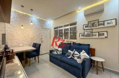 Apartamento à venda, 66 m² por r$ 490.000,00 - embaré - santos/sp