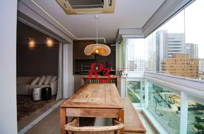 Apartamento com 3 dormitórios à venda, 232 m² por r$ 4.250.000,00 - embaré - santos/sp